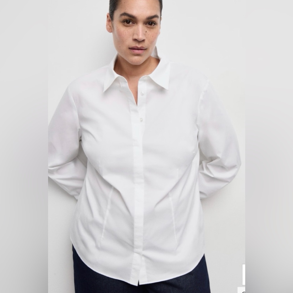 Mango Women's Classic White Button Down Shirt - Picture 2 of 6